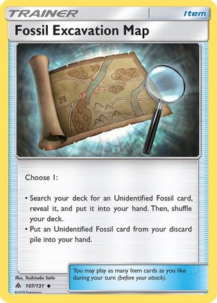 Fossil Excavation Map (107/131) [Forbidden Light] - Uncommon