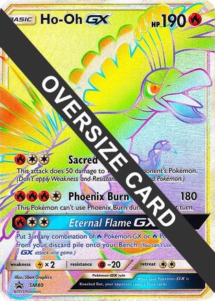 Ho-Oh GX - SM80 (SM Black Star Promo) (SM80) Holofoil [Jumbo Cards] - Promo