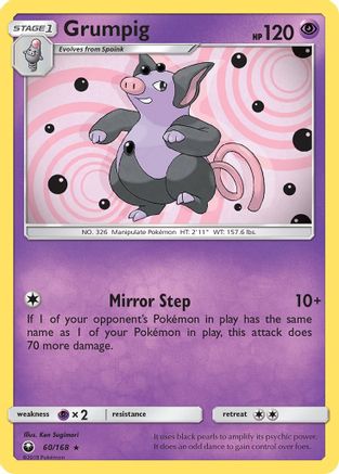 Grumpig (60/168) Reverse Holofoil [Celestial Storm] - Rare
