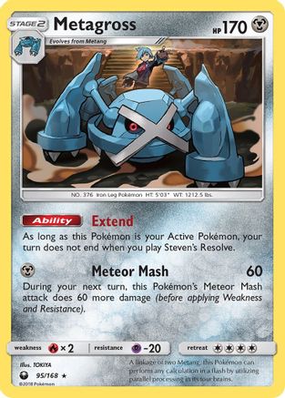 Metagross (095/168) Holofoil [Celestial Storm] - Holo Rare