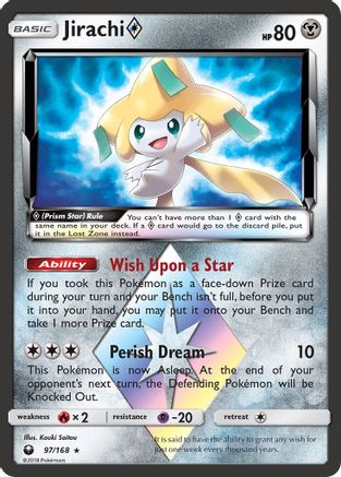 Jirachi Prism Star (097/168) Holofoil [Celestial Storm] - Prism Rare
