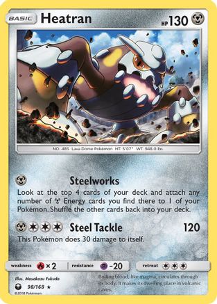 Heatran (98/168) Reverse Holofoil [Celestial Storm] - Holo Rare