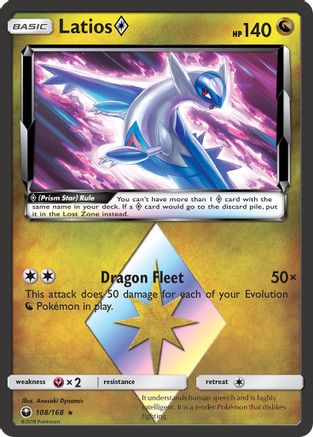 Latios Prism Star (108/168) Holofoil [Celestial Storm] - Prism Rare