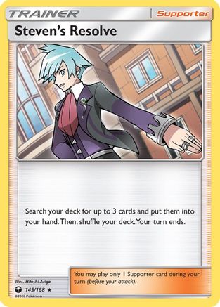 Steven's Resolve (145/168) Reverse Holofoil [Celestial Storm] - Holo Rare