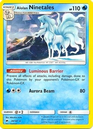 Alolan Ninetales (Cracked Ice Holo) (028/147) Holofoil [Deck Exclusives] - Holo Rare