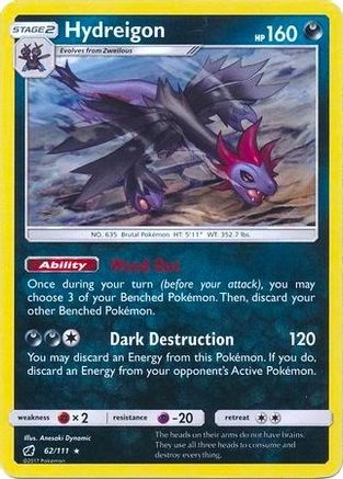 Hydreigon (Cracked Ice Holo) (62/111) Holofoil [Deck Exclusives] - Holo Rare