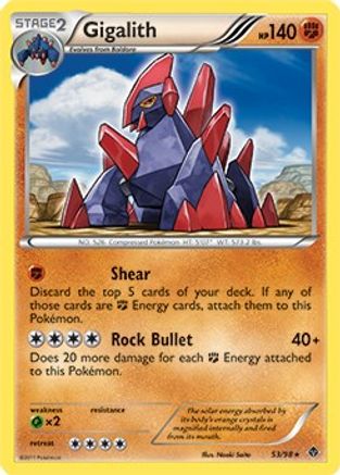 Gigalith (Cracked Ice Holo) (53/98) Holofoil [Blister Exclusives] - Promo