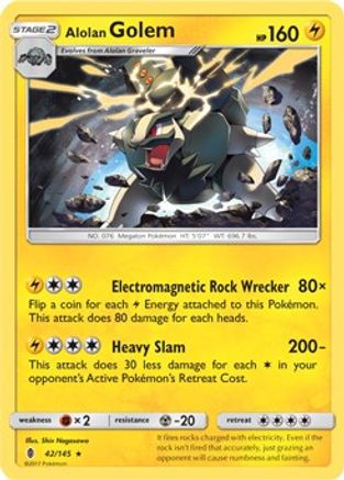 Alolan Golem (Cosmos Holo) (42/145) Holofoil [Blister Exclusives] - Promo