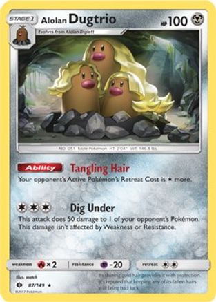 Alolan Dugtrio (Cosmos Holo) (087/149) Holofoil [Blister Exclusives] - Promo