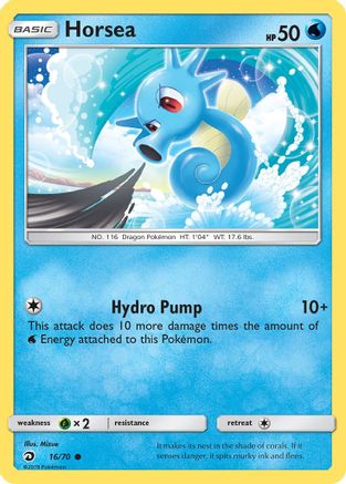 Horsea (16/70) Reverse Holofoil [Dragon Majesty] - Common
