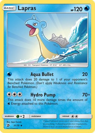 Lapras (021/70) Reverse Holofoil [Dragon Majesty] - Uncommon