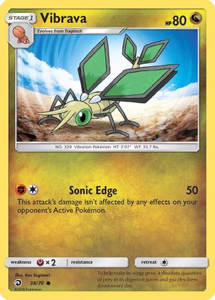 Vibrava (38/70) Reverse Holofoil [Dragon Majesty] - Common