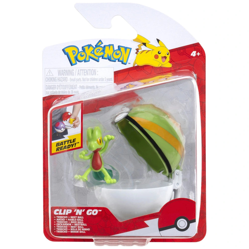 Pokemon: Clip 'N' Go Figure - Treecko (Nest Ball)