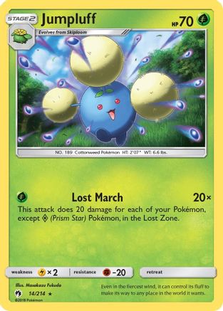 Jumpluff (14/214) Reverse Holofoil [Lost Thunder] - Holo Rare