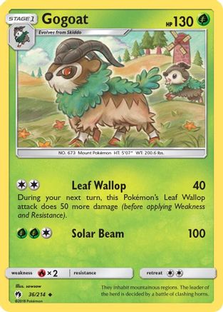 Gogoat (036/214) Reverse Holofoil [Lost Thunder] - Uncommon