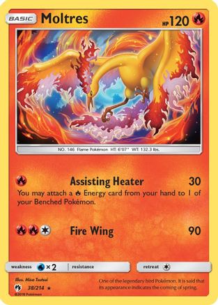 Moltres (038/214) Reverse Holofoil [Lost Thunder] - Rare