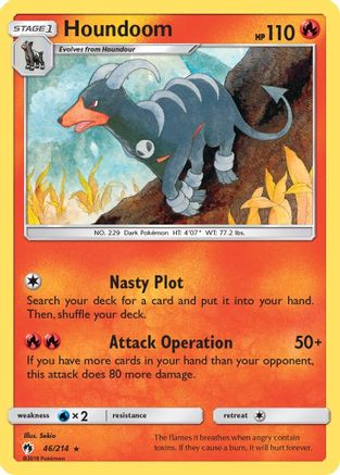 Houndoom (046/214) Reverse Holofoil [Lost Thunder] - Rare