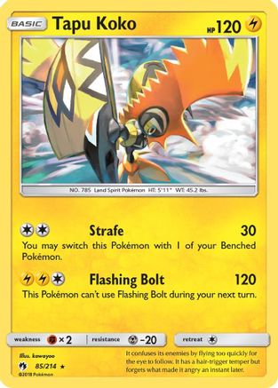 Tapu Koko (85/214) Reverse Holofoil [Lost Thunder] - Holo Rare