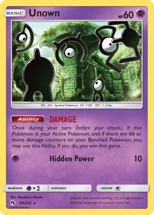 Unown (090/214) [Lost Thunder] - Rare