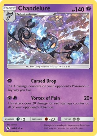 Chandelure (103/214) Reverse Holofoil [Lost Thunder] - Holo Rare