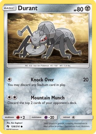 Durant (128/214) Reverse Holofoil [Lost Thunder] - Common