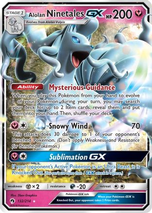 Alolan Ninetales GX (132/214) Holofoil [Lost Thunder] - Ultra Rare
