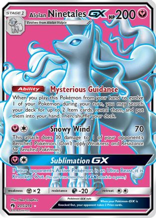 Alolan Ninetales GX (Full Art) (205/214) Holofoil [Lost Thunder] - Ultra Rare