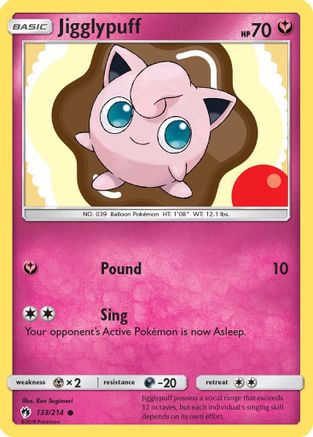 Jigglypuff (133/214) Reverse Holofoil [Lost Thunder] - Common
