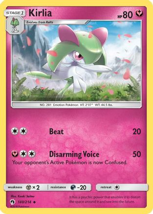Kirlia (140/214) Reverse Holofoil [Lost Thunder] - Uncommon