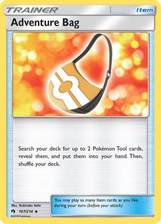 Adventure Bag (167/214) Reverse Holofoil [Lost Thunder] - Uncommon