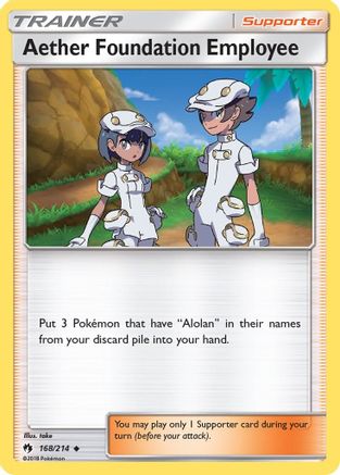 Aether Foundation Employee (168/214) [Lost Thunder] - Uncommon