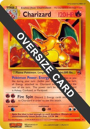 Charizard (CoroCoro Promo) (4/102) Holofoil [Jumbo Cards] - Promo