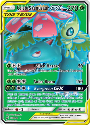 Celebi & Venusaur GX (Full Art) (159/181) Holofoil [Team Up] - Ultra Rare