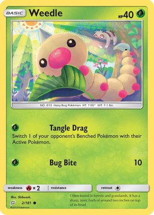 Weedle (002/181) Reverse Holofoil [Team Up] - Common