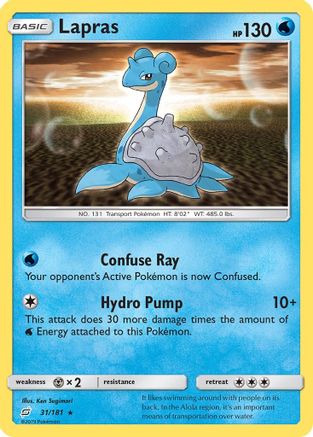 Lapras (031/181) Reverse Holofoil [Team Up] - Rare
