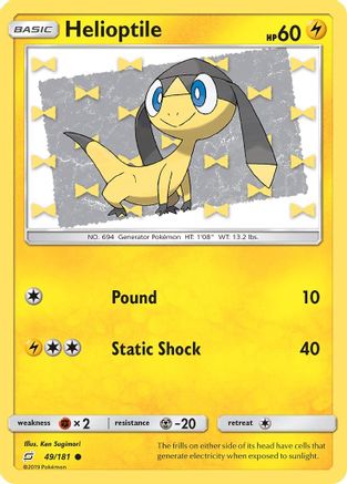 Helioptile (49/181) Reverse Holofoil [Team Up] - Common