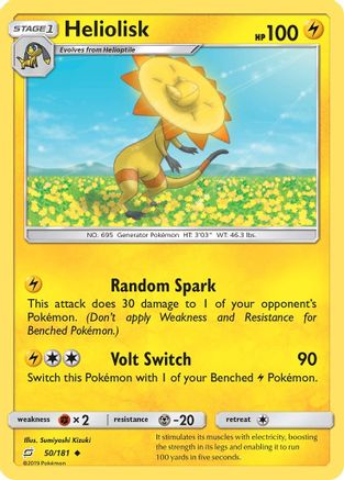 Heliolisk (050/181) Reverse Holofoil [Team Up] - Uncommon