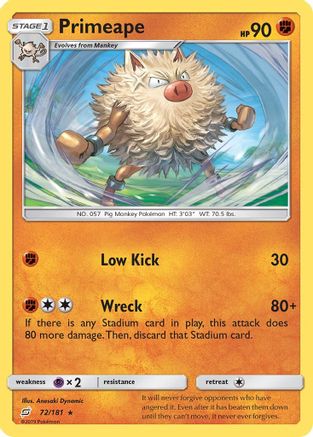 Primeape (072/181) [Team Up] - Rare