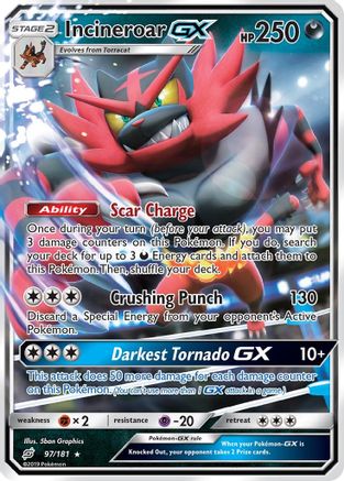 Incineroar GX (097/181) Holofoil [Team Up] - Ultra Rare