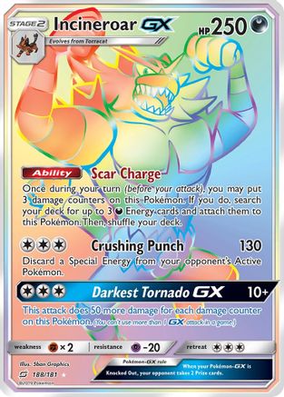 Incineroar GX (Secret) (188/181) Holofoil [Team Up] - Secret Rare