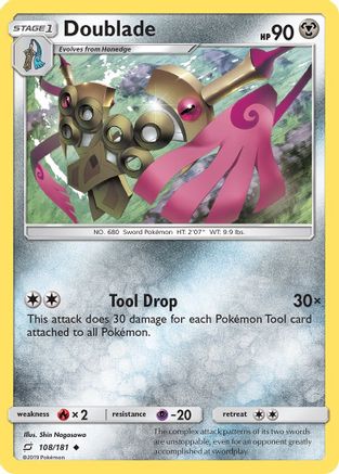 Doublade (108/181) Reverse Holofoil [Team Up] - Uncommon