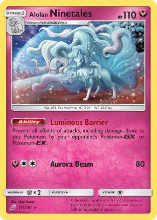 Alolan Ninetales (111/181) Holofoil [Team Up] - Holo Rare