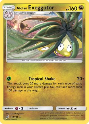 Alolan Exeggutor (114/181) Reverse Holofoil [Team Up] - Rare