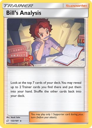 Bill's Analysis (133/181) Holofoil [Team Up] - Holo Rare