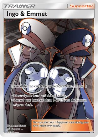 Ingo & Emmet (Full Art) (176/181) Holofoil [Team Up] - Ultra Rare