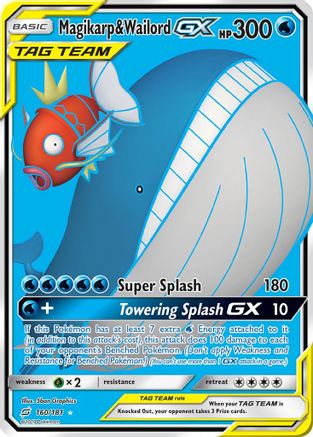 Magikarp & Wailord GX (Full Art) (160/181) Holofoil [Team Up] - Ultra Rare