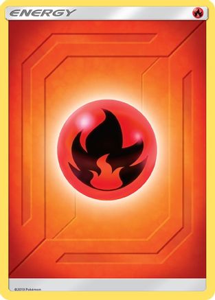 Fire Energy (2019 Unnumbered) Reverse Holofoil [Team Up] - Common