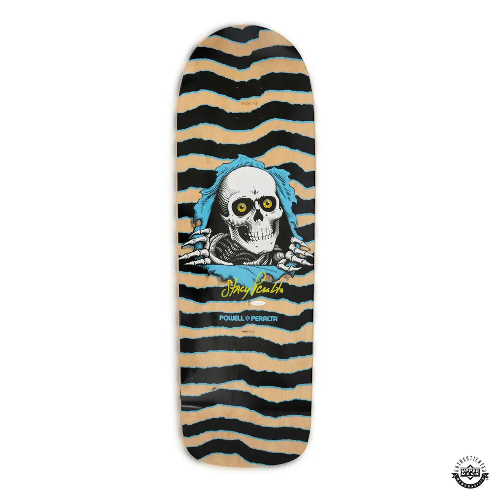 Stacy Peralta Autographed Powell Peralta Old School Ripper Blue Skateboard Deck (Upper Deck Authenticated)