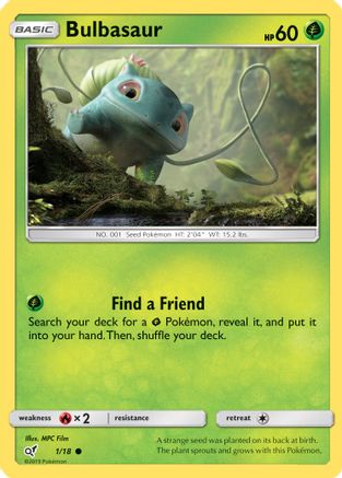 Bulbasaur (Holo Common) (001/18) Holofoil [Detective Pikachu] - Common