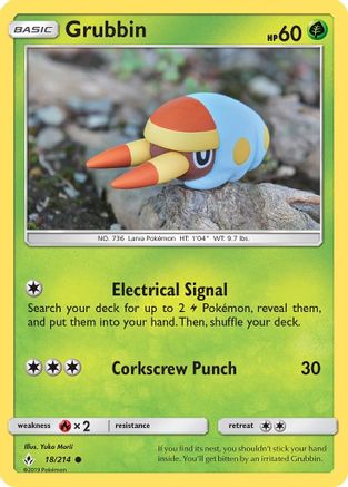 Grubbin (018/214) Reverse Holofoil [Unbroken Bonds] - Common